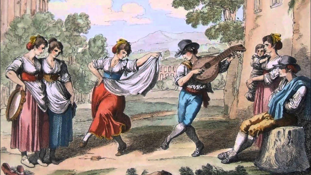 obraz przestawiający tańczącą parę i przyglądających się im ludzi