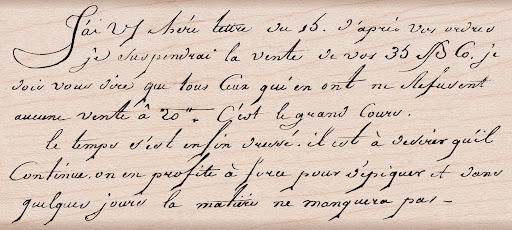 eleganckie pismo po francusku złożone na żółtym papierze 