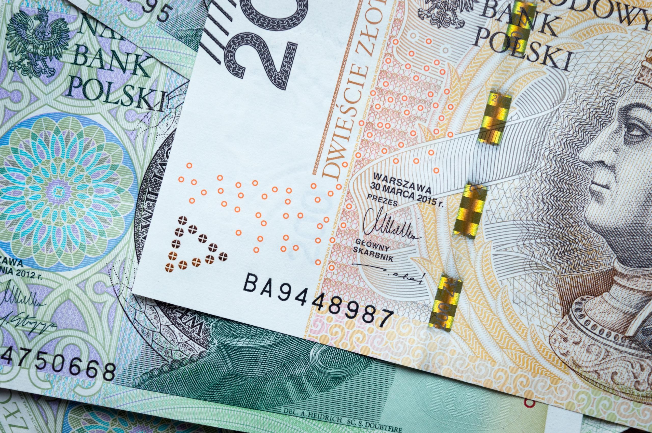 Koszt nauki języka Portugalskiego, polskie banknoty.