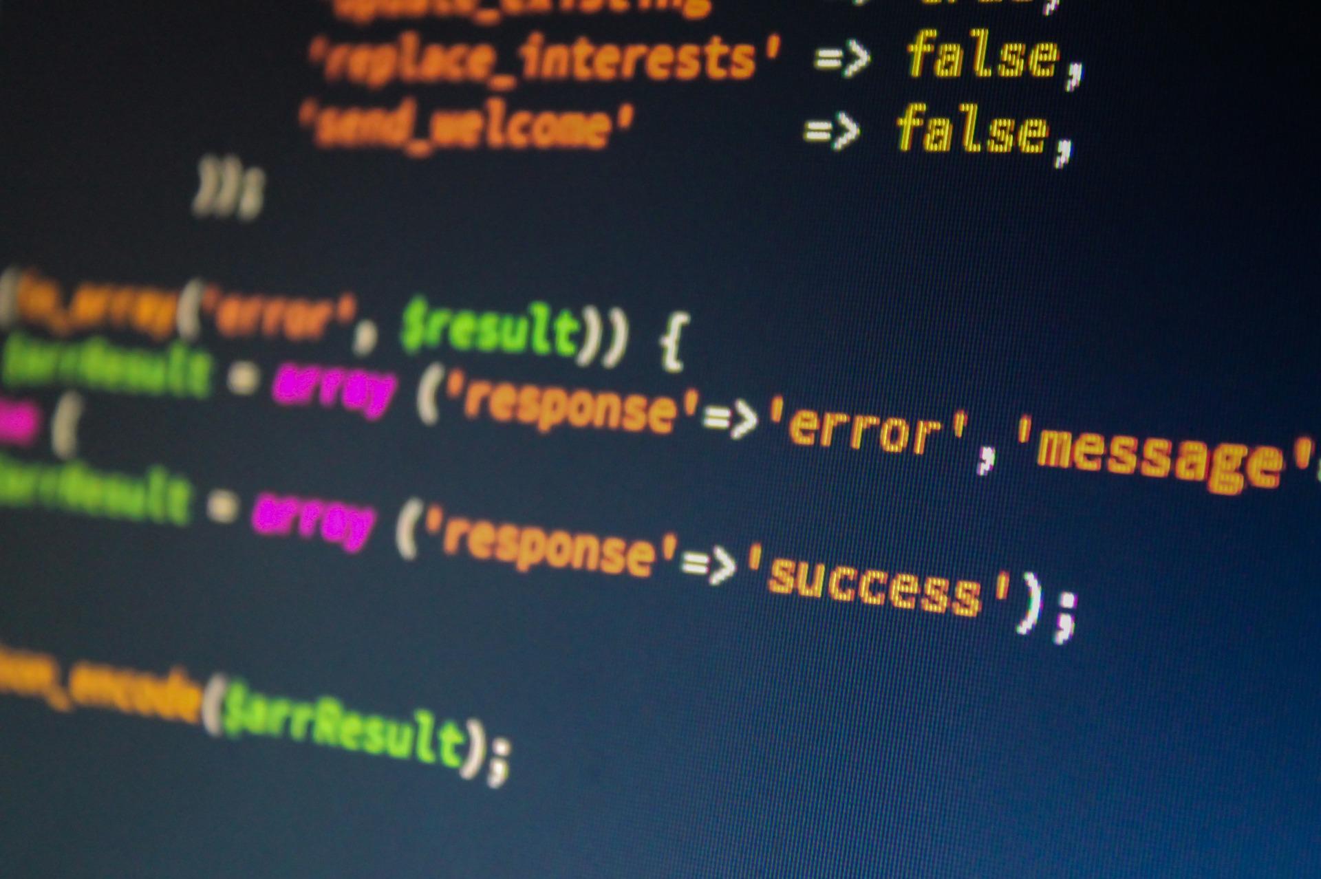 fragmnt programu w języku php napisany w programie atom