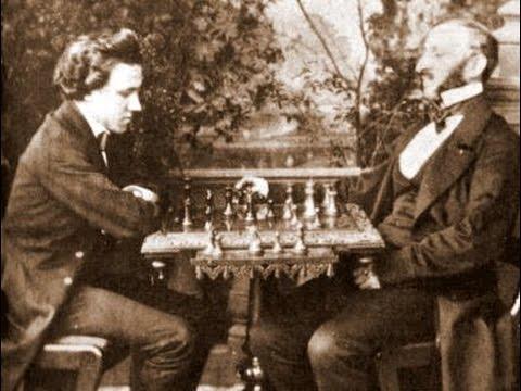 Paul Morphy w pojedynku z Johannem Löwenthalem, 1858