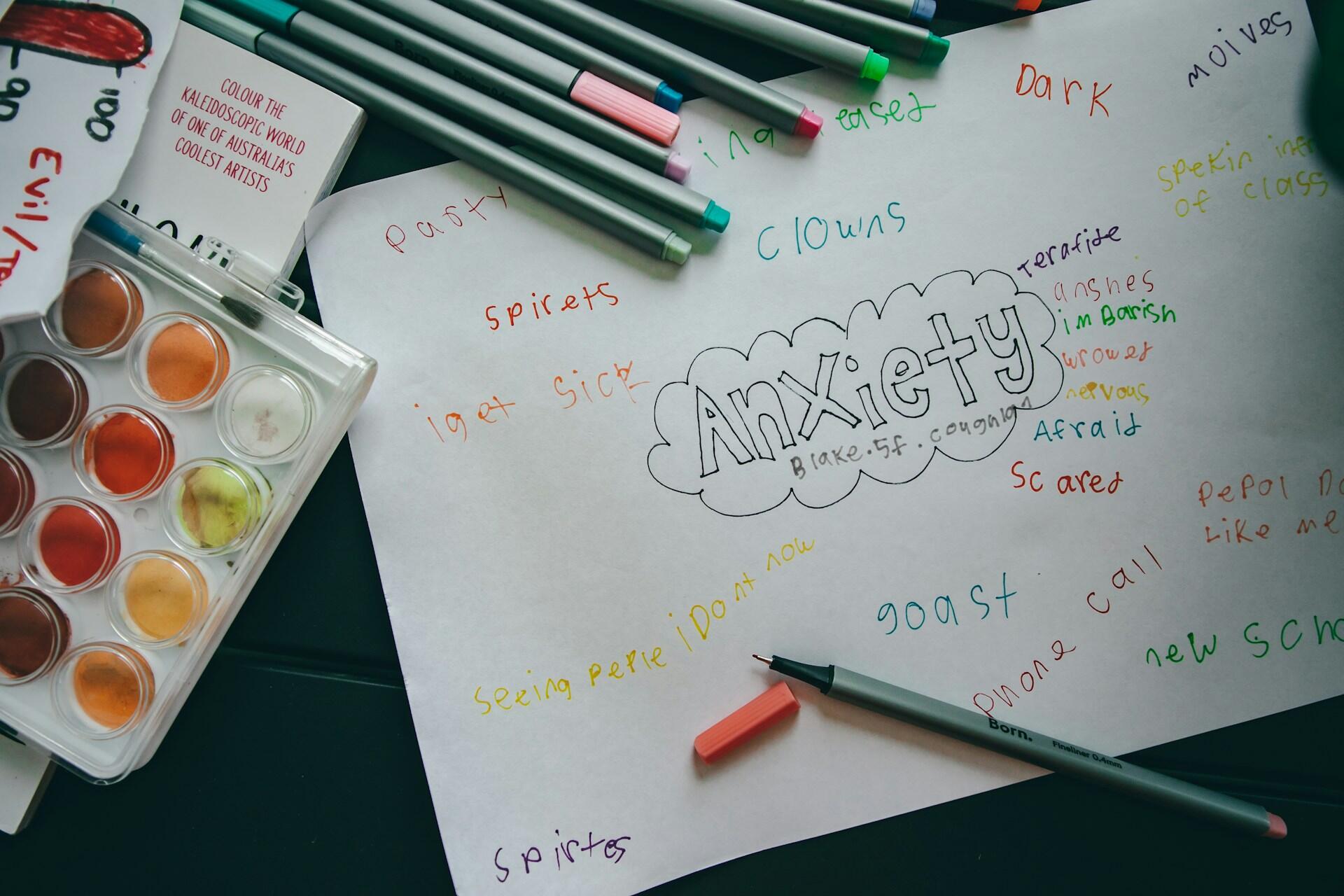 Kolorowe długopisy i napis 