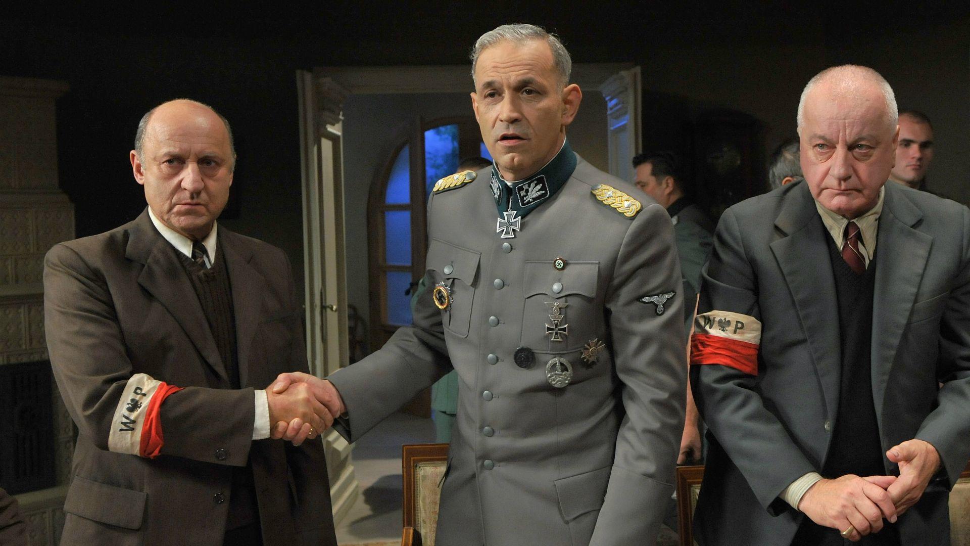 kadr ze sztuki "Przerwanie działań wojennych" reż. Juliusz Machulski