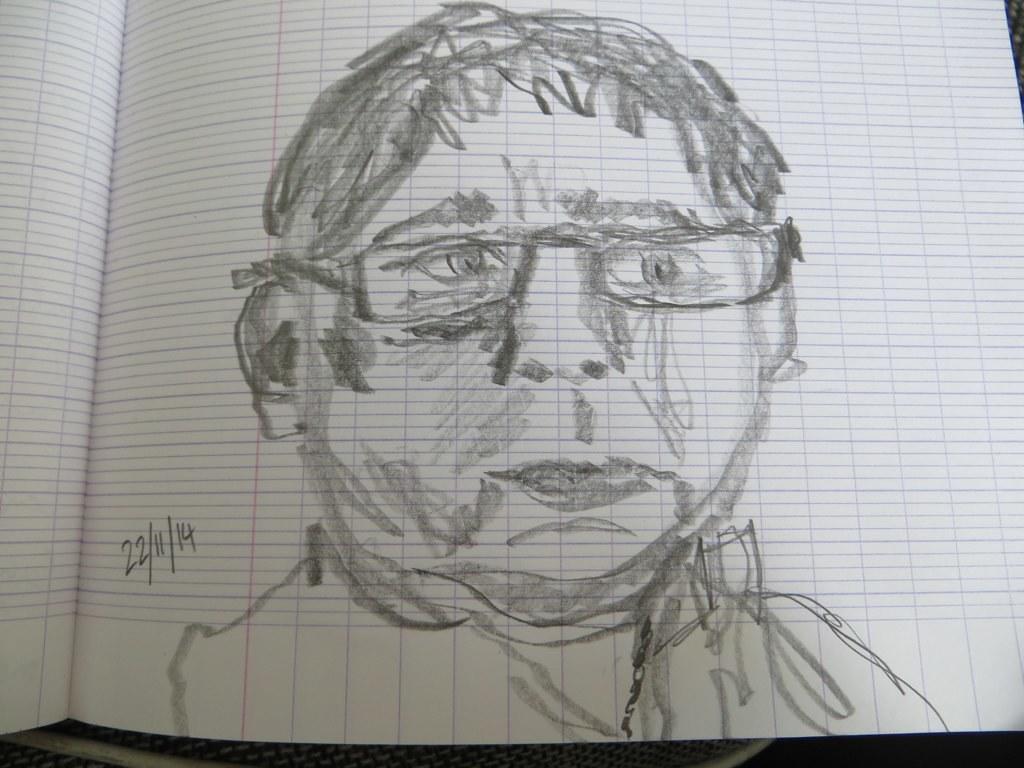 Rysowanie portretu mężczyzny.