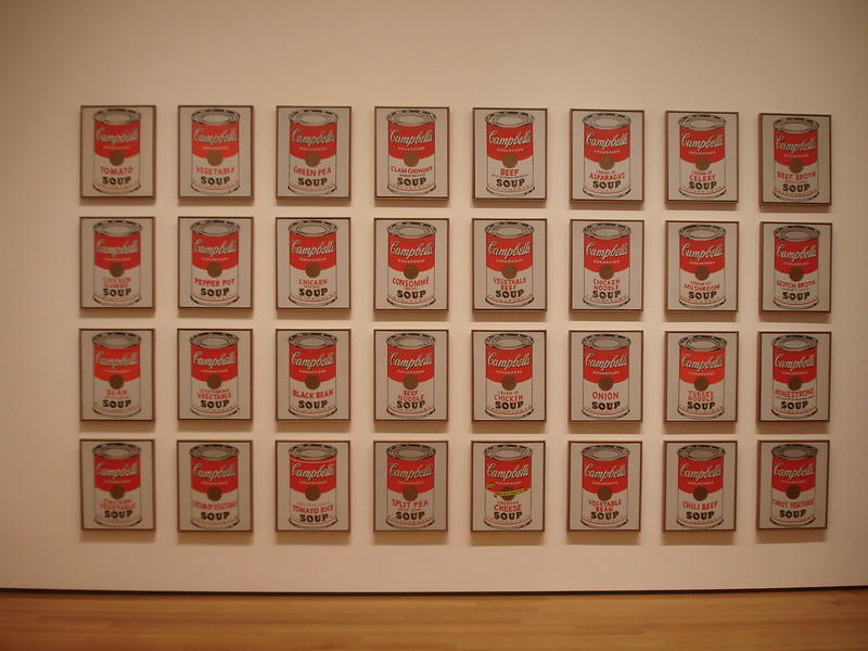 Puszki z zupą firmy Campbell, Andy Warhol, pop-art, martwa natura.