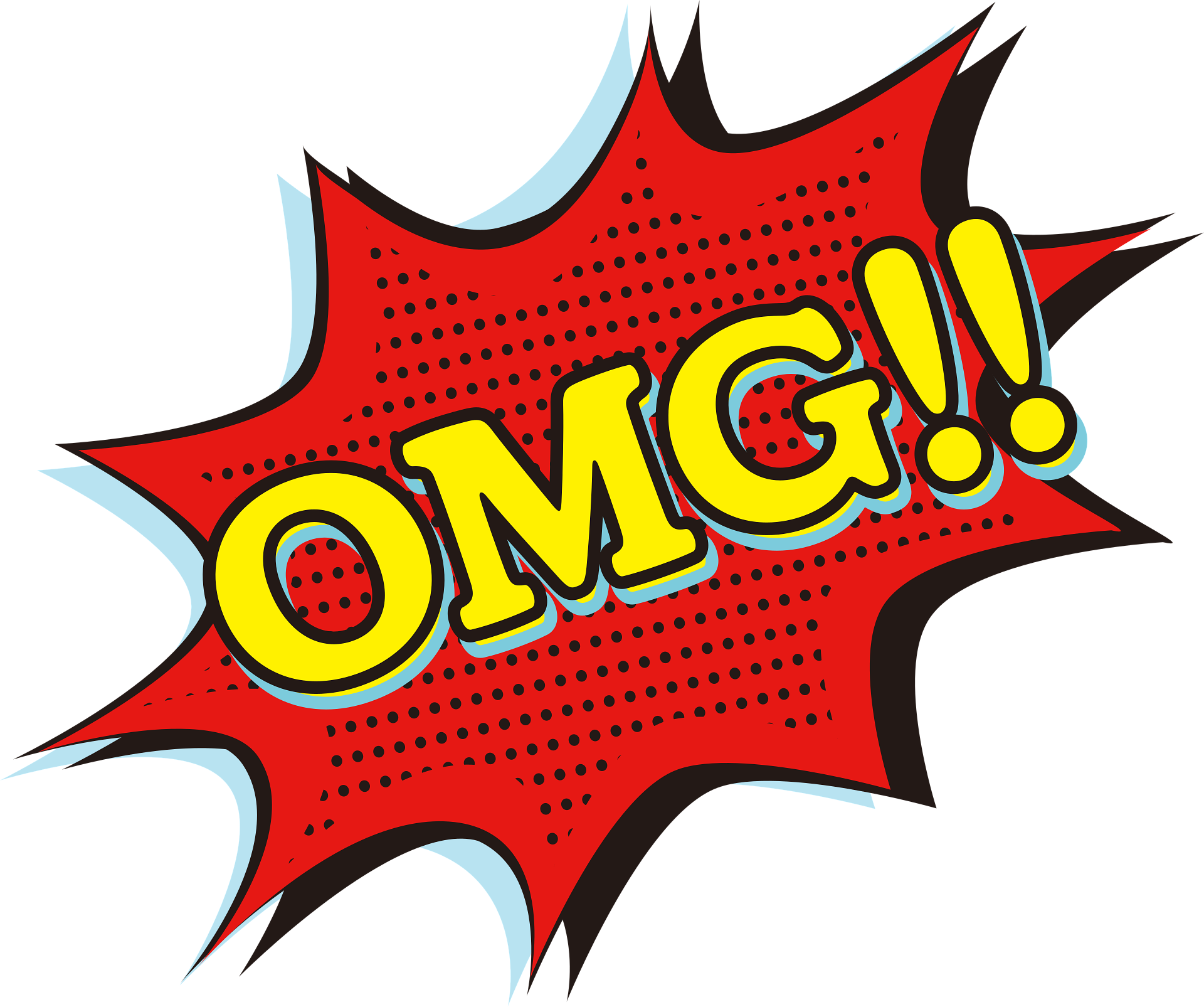 Napis komiksowy omg.