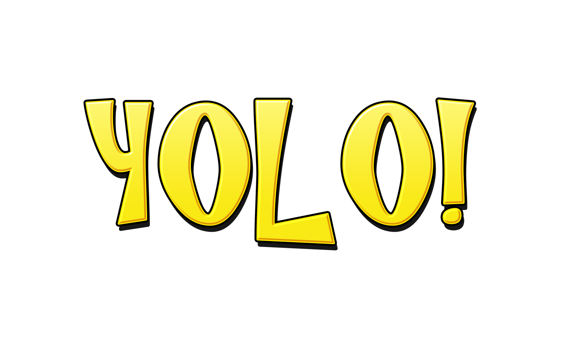 Żółty napis yolo.