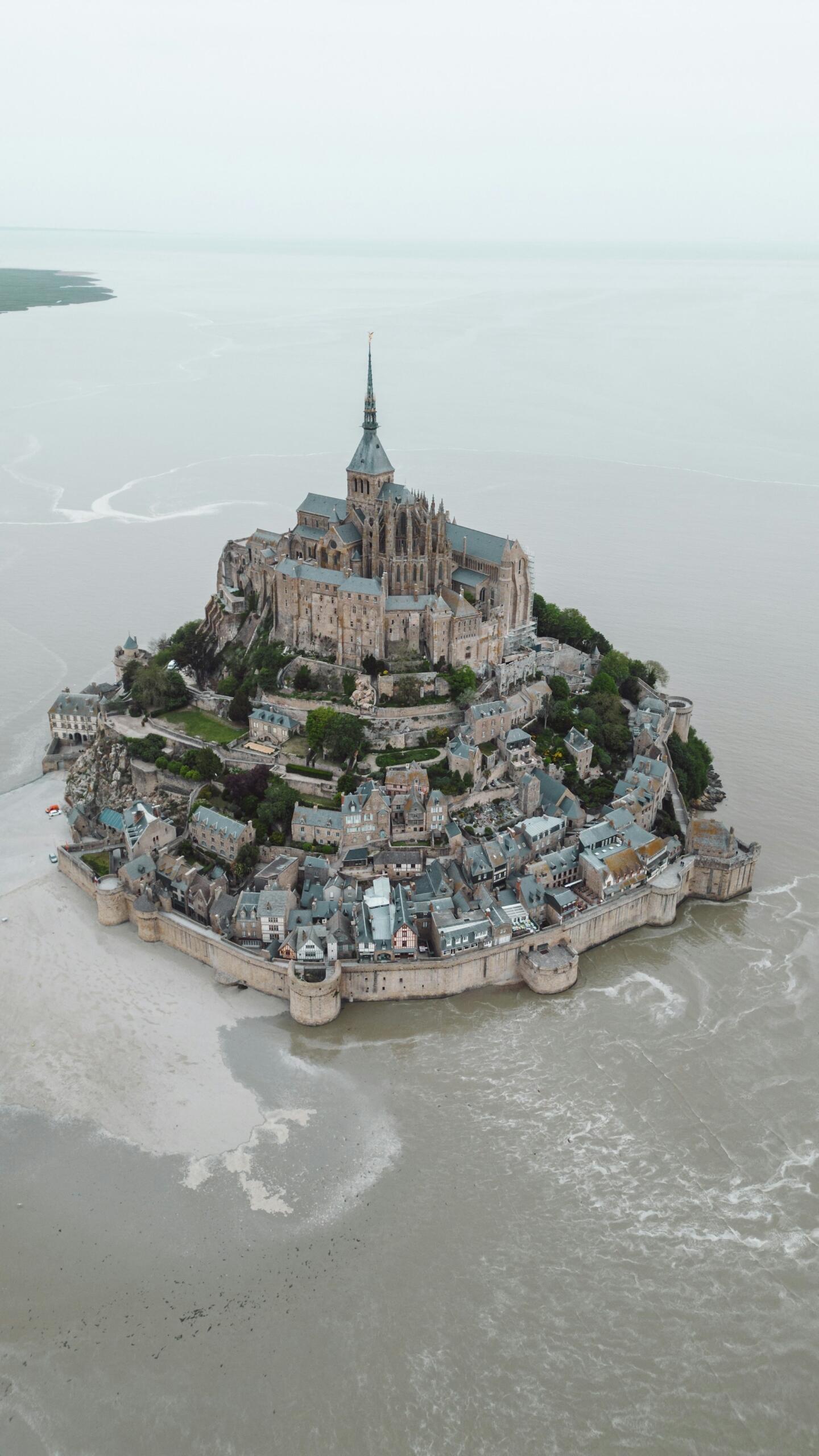 Normandia, Francja, opactwo Mont Saint-Michel.