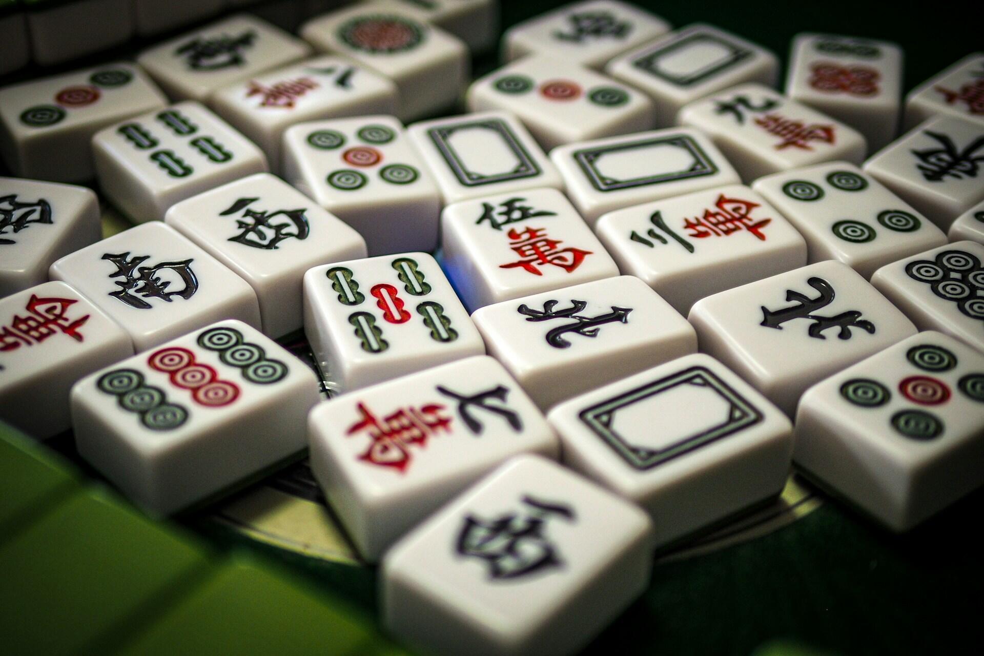 Płytki Mahjong.