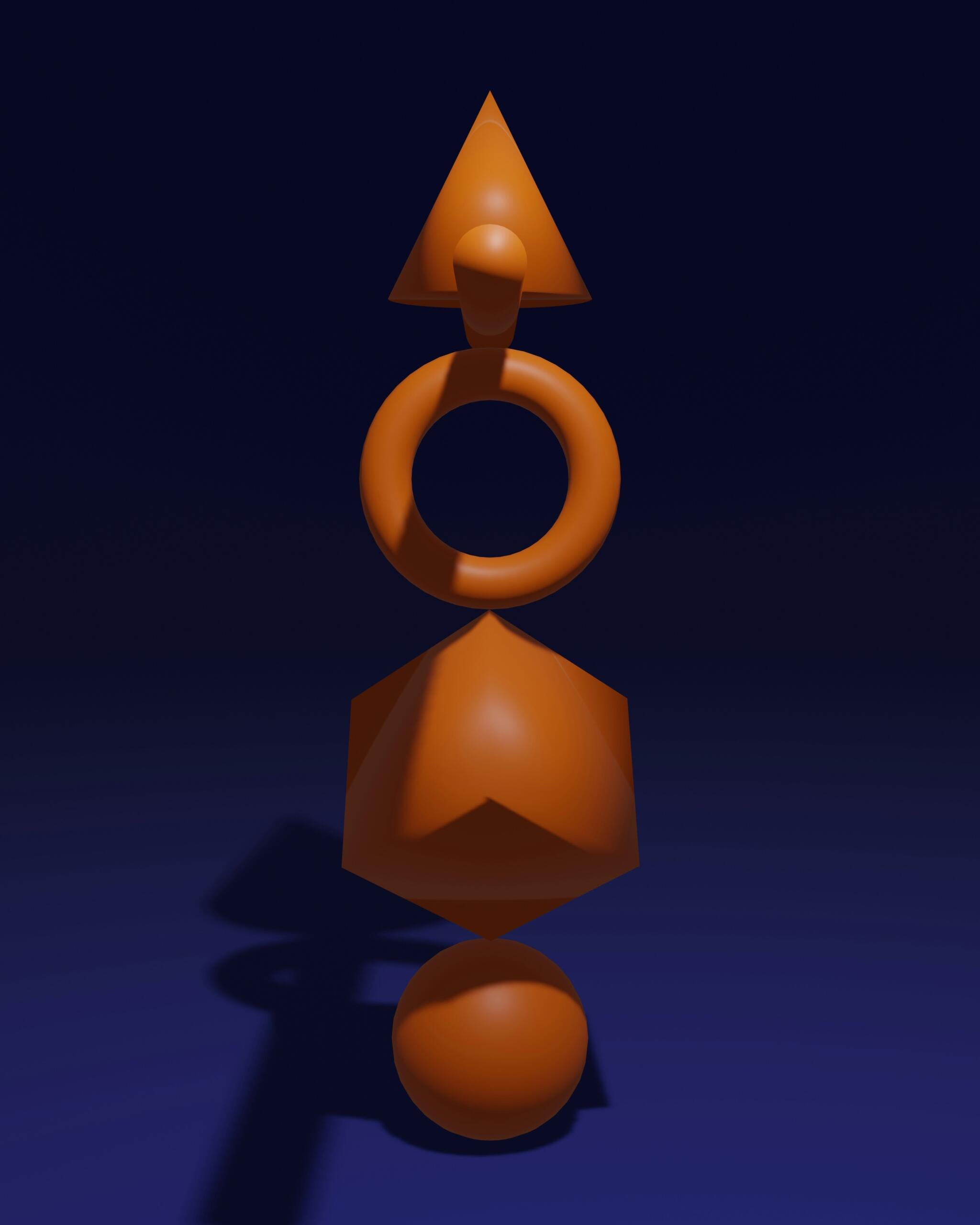 Figury geometryczne wykonane z drewna