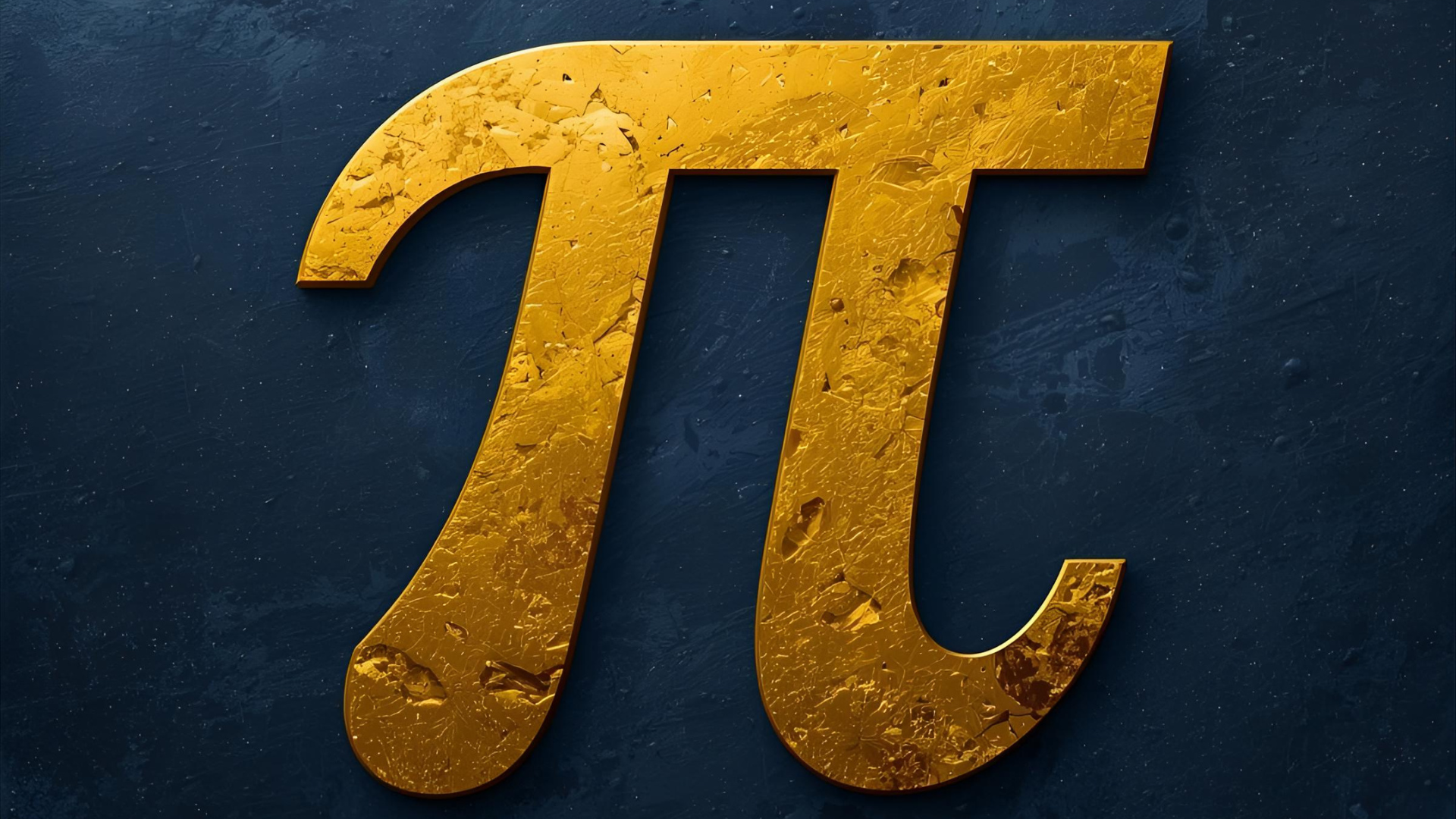 número pi em dourado