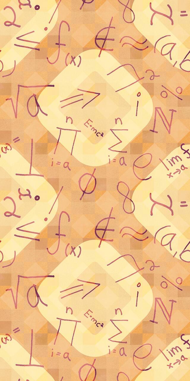 vários números e fórmula repetidas