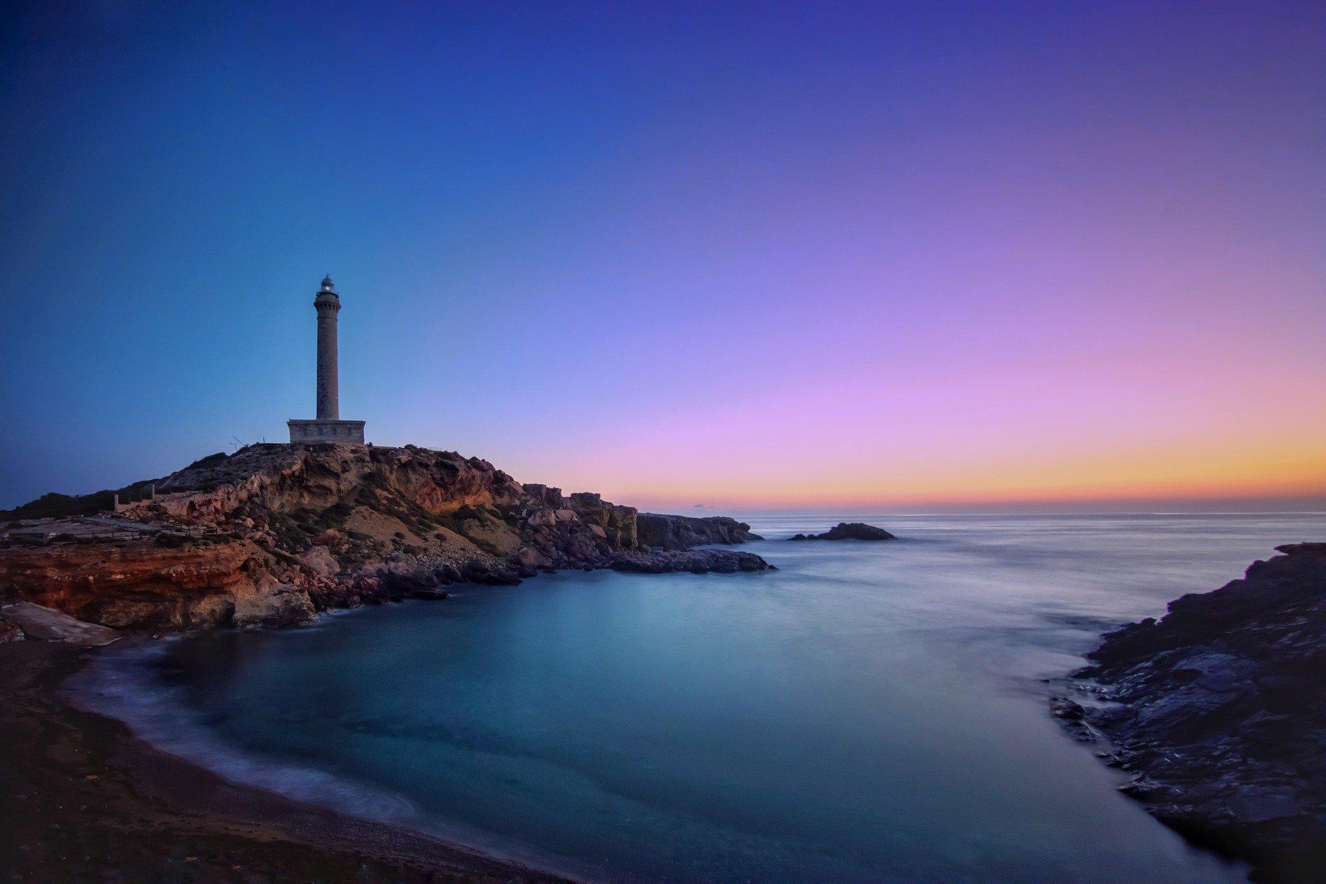Praia do farol em Faro