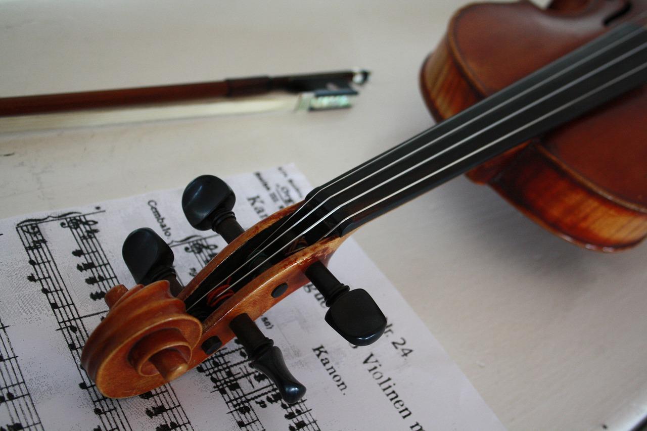 violino em partitura