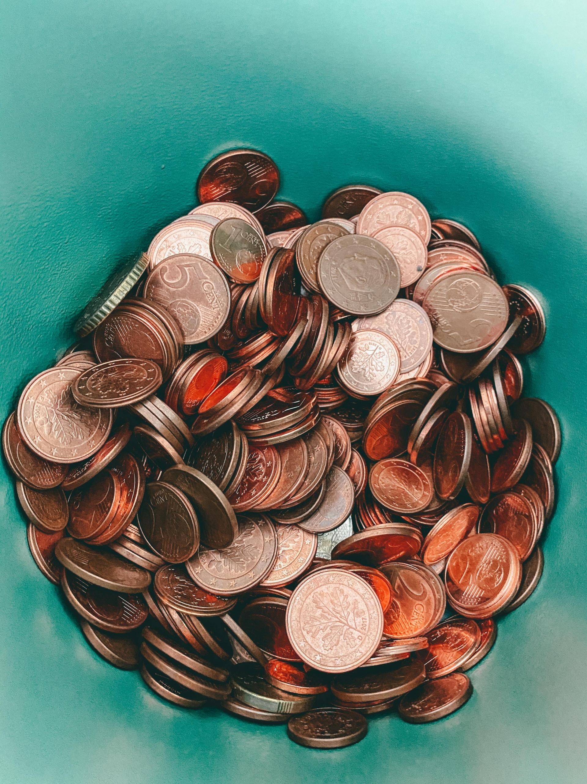 Dinheiro, moedas de Euro