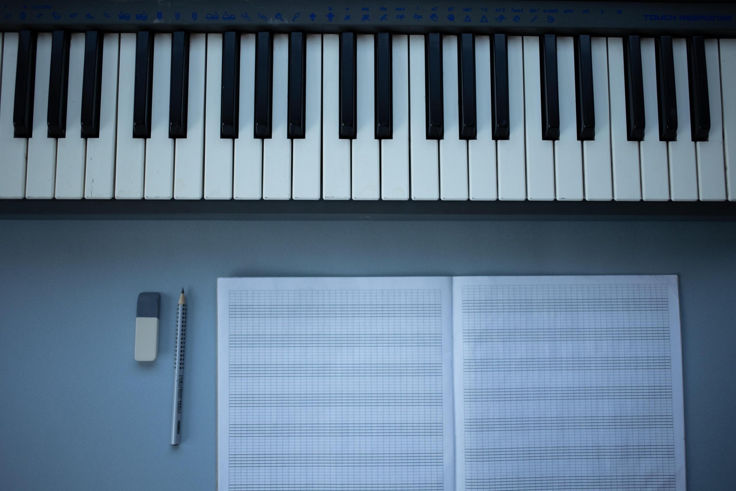 Teclado e partitura