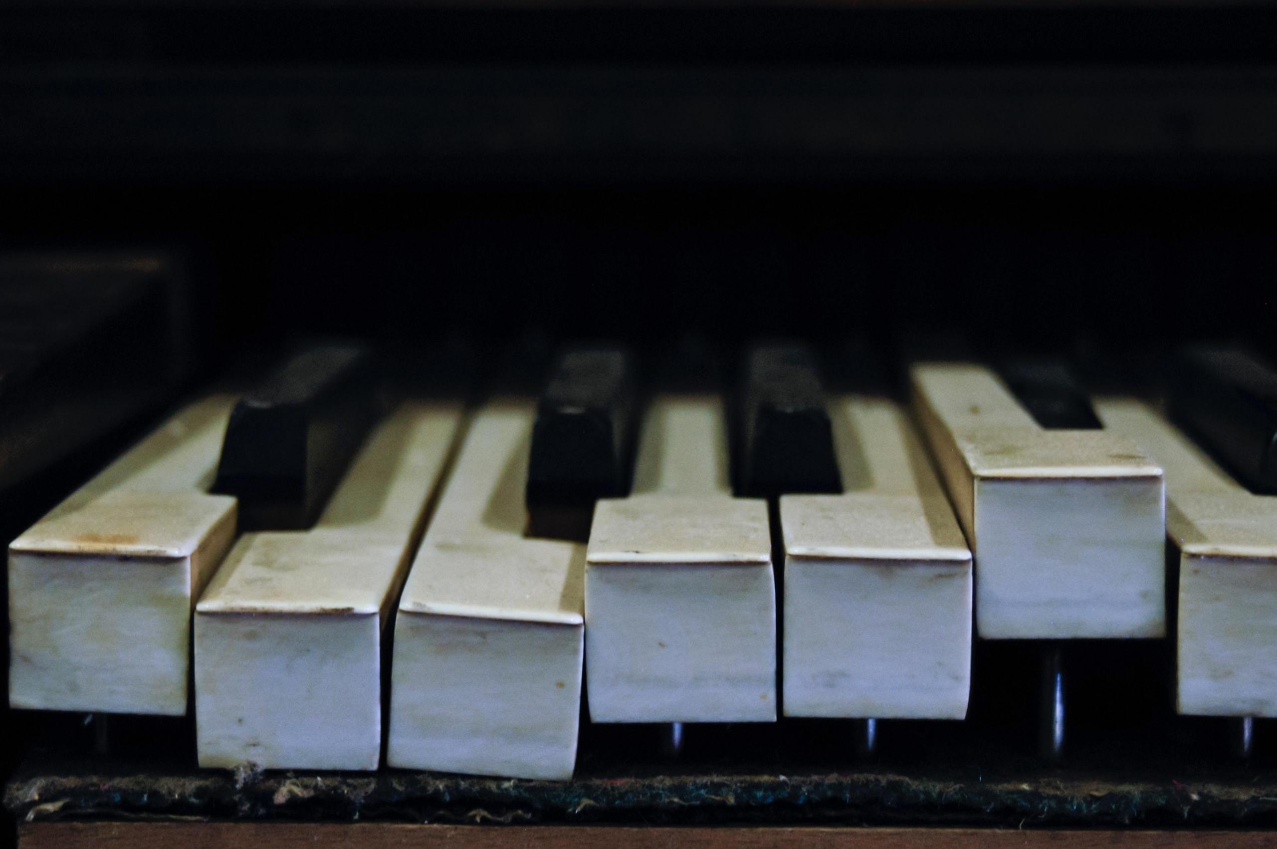 Teclas tortas do piano