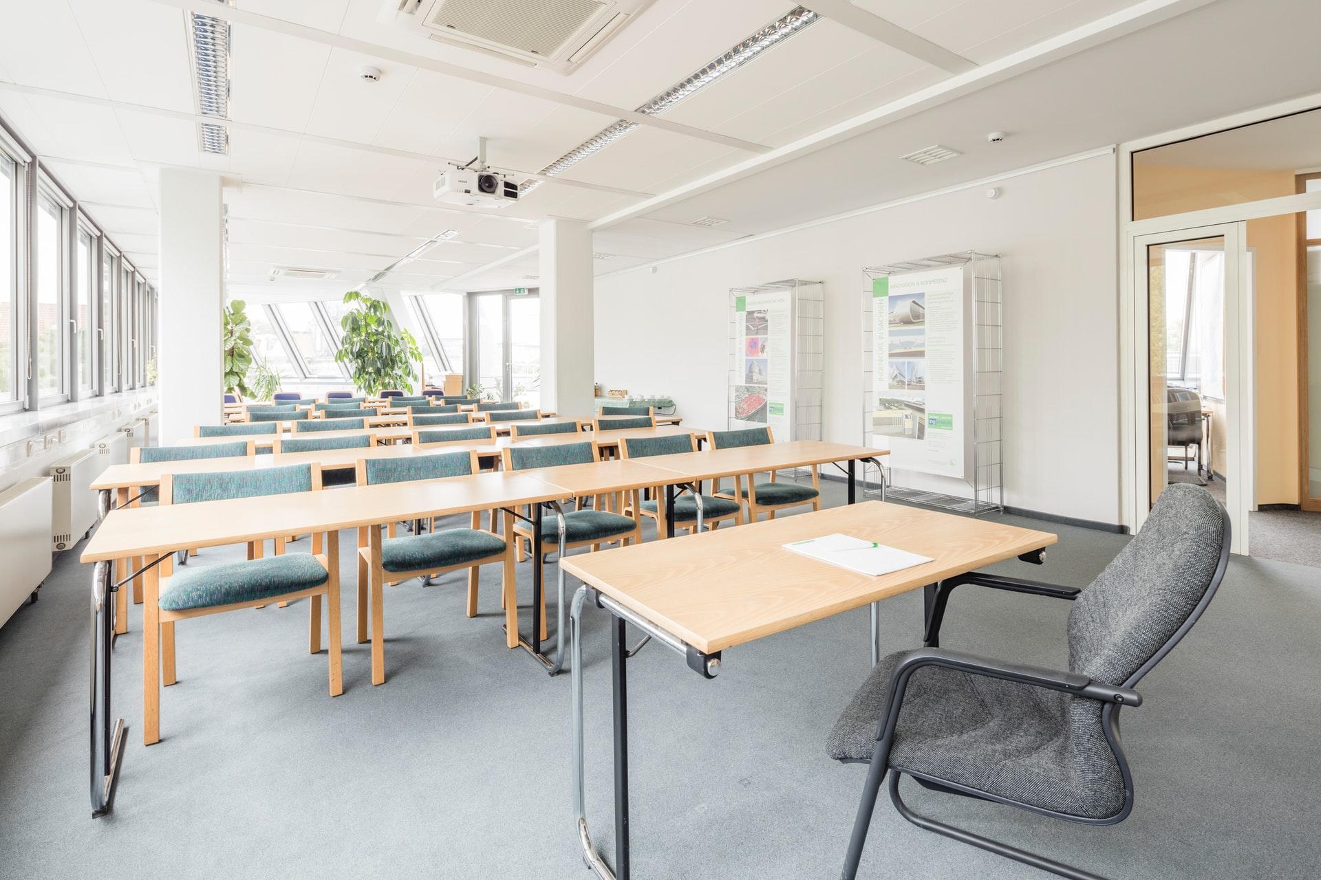 sala de aula de um curso de latim