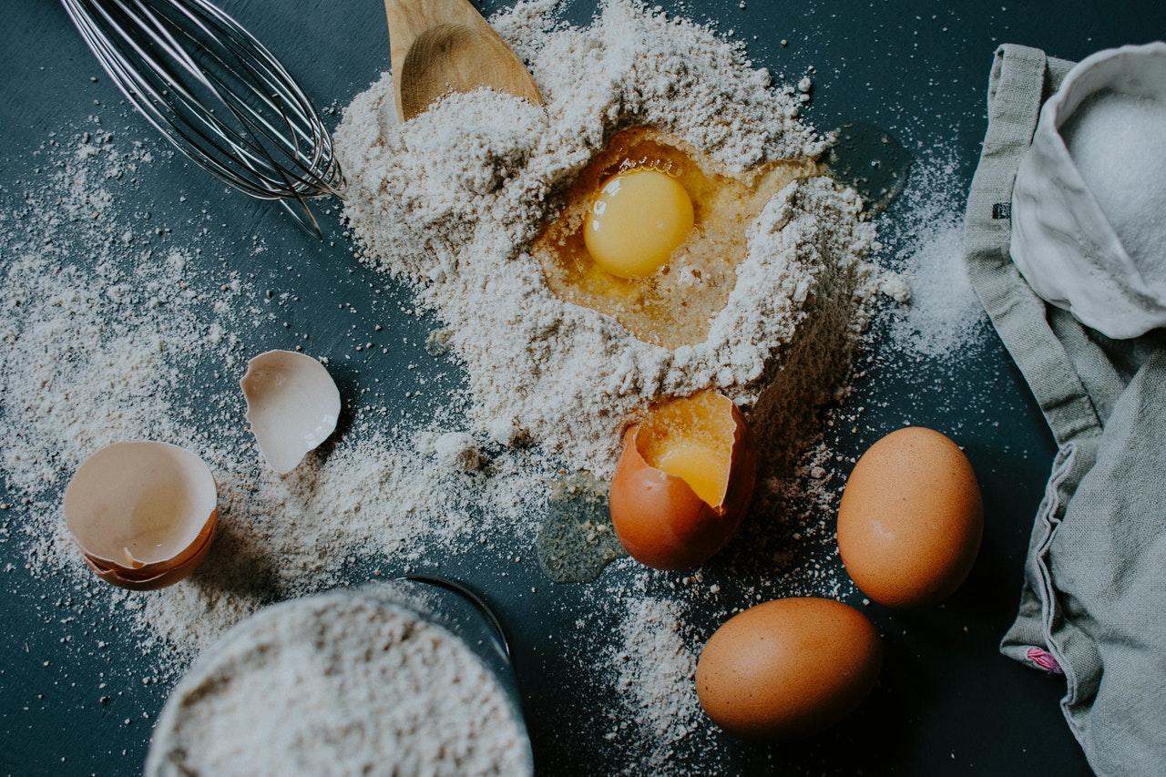 ovos e farinha
