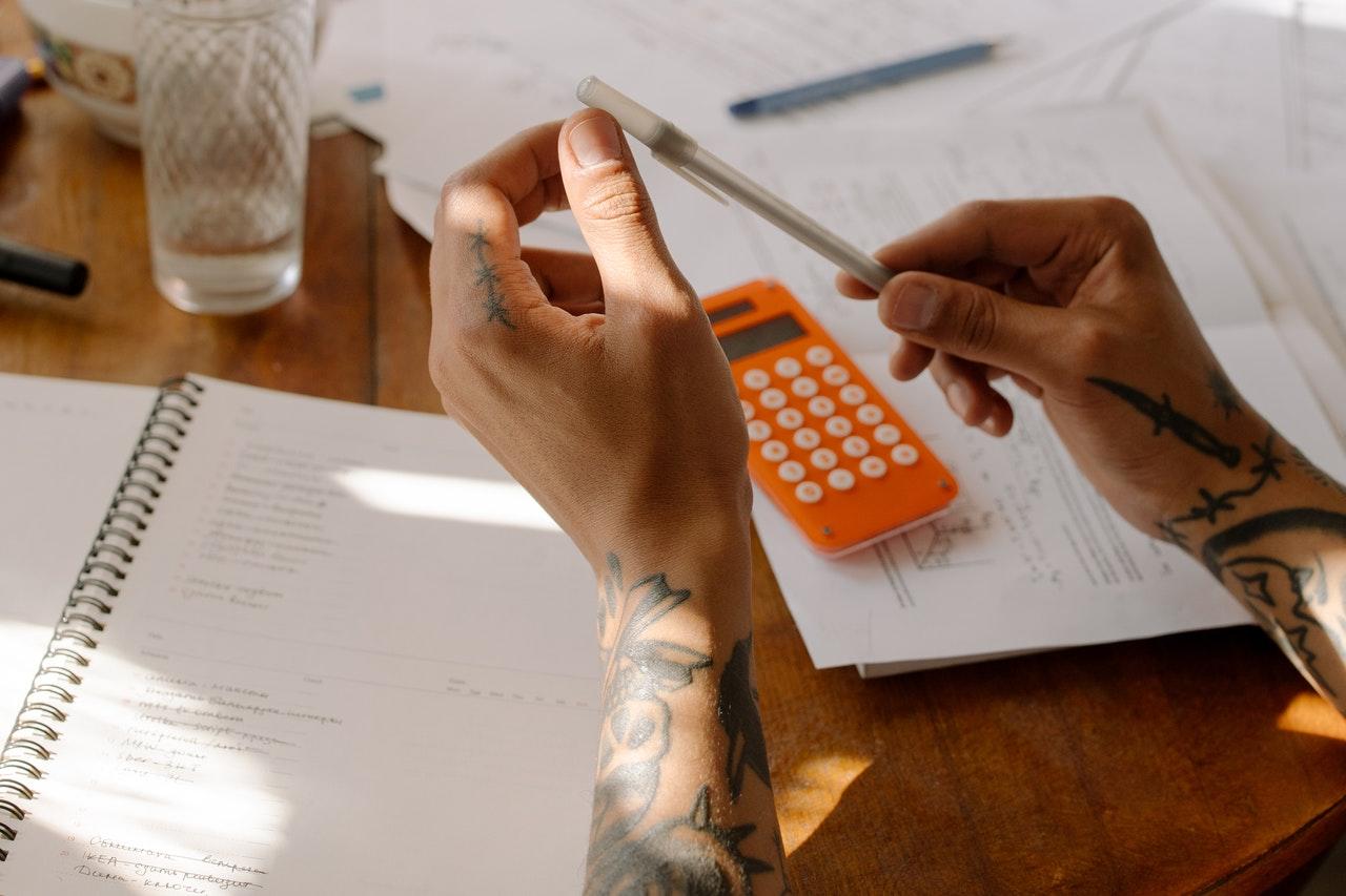 alunos e calculadora