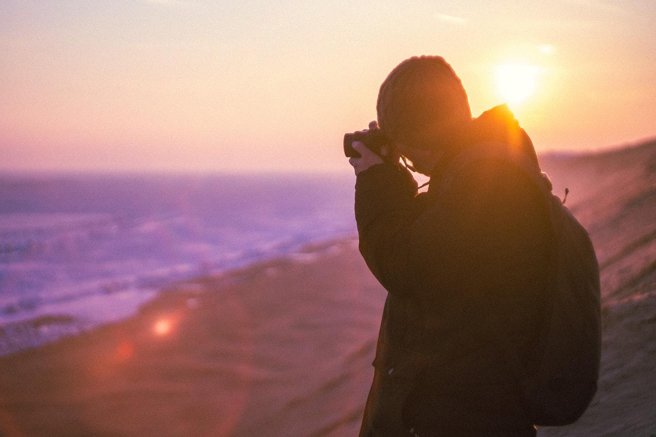 fotografia por do sol