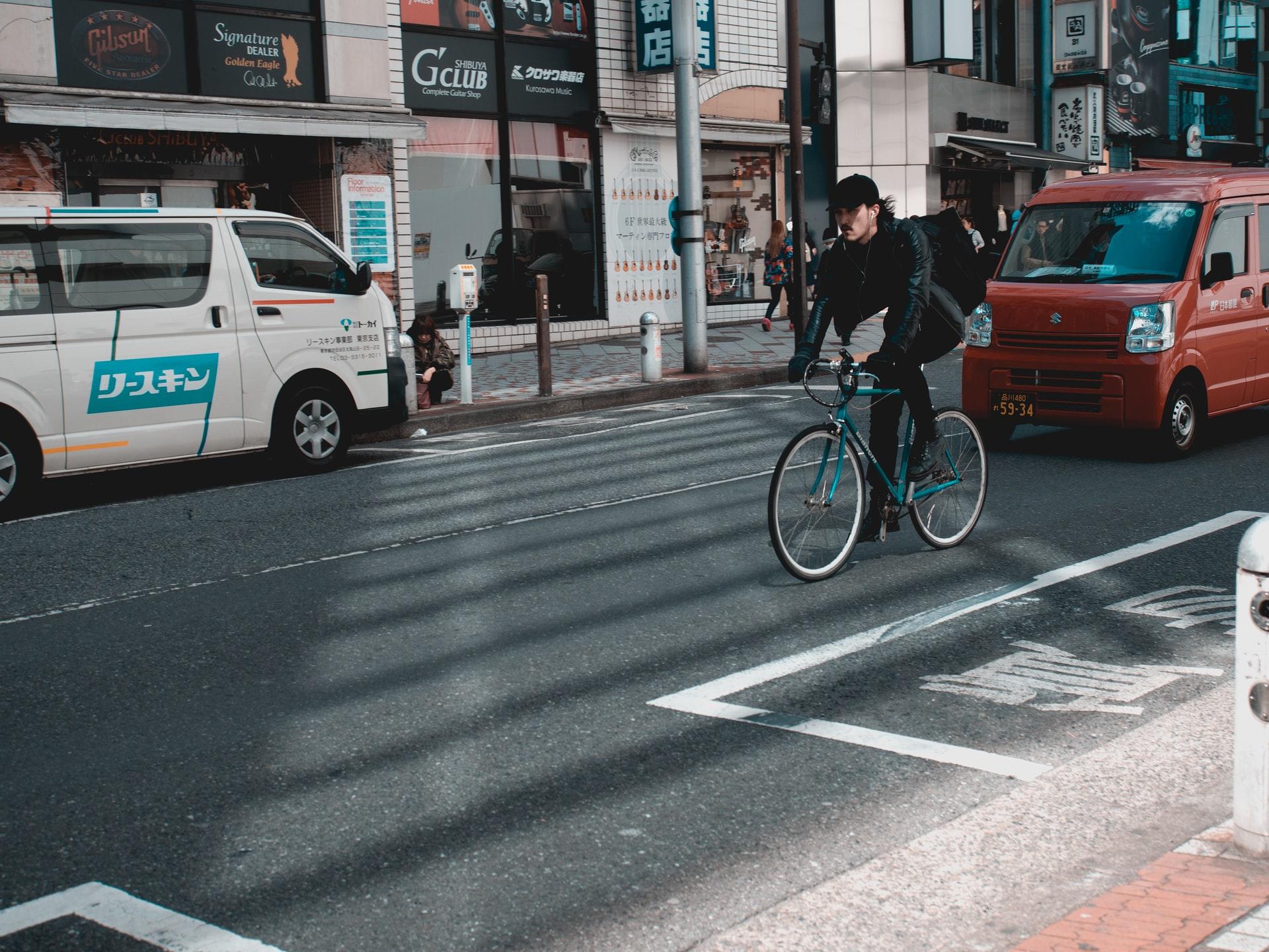 No Japão, privilegia-se muito a bicicleta como meio de transporte. 