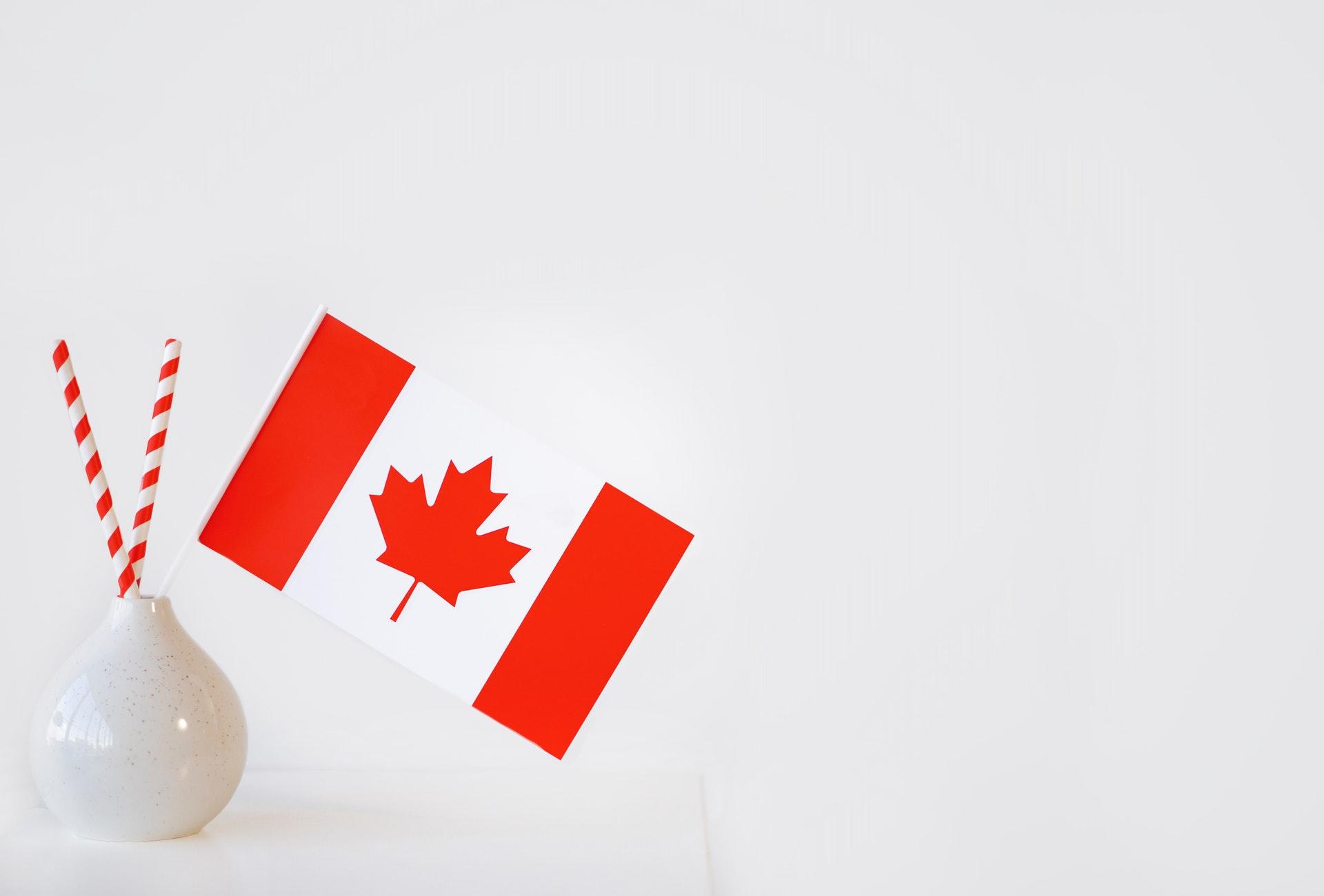 pequena bandeira canada