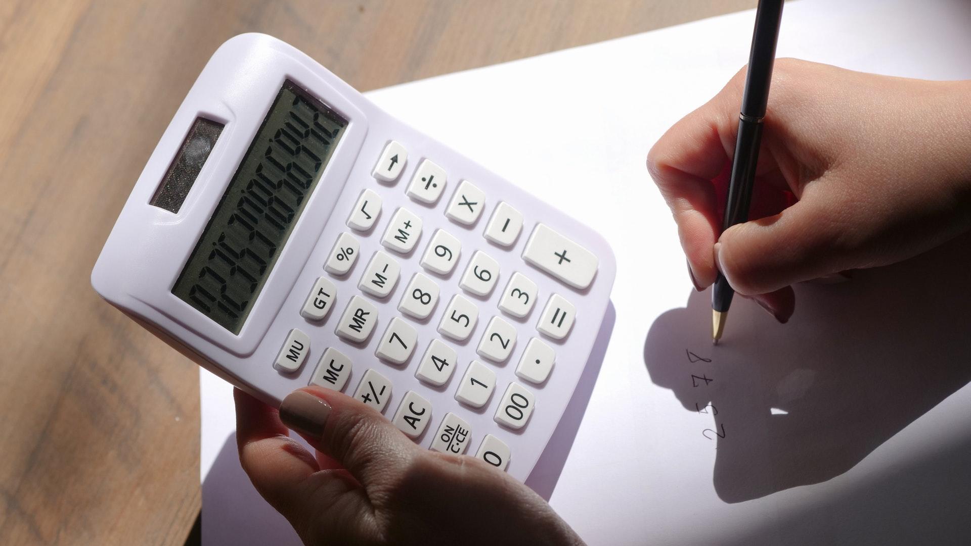 escrever com calculadora