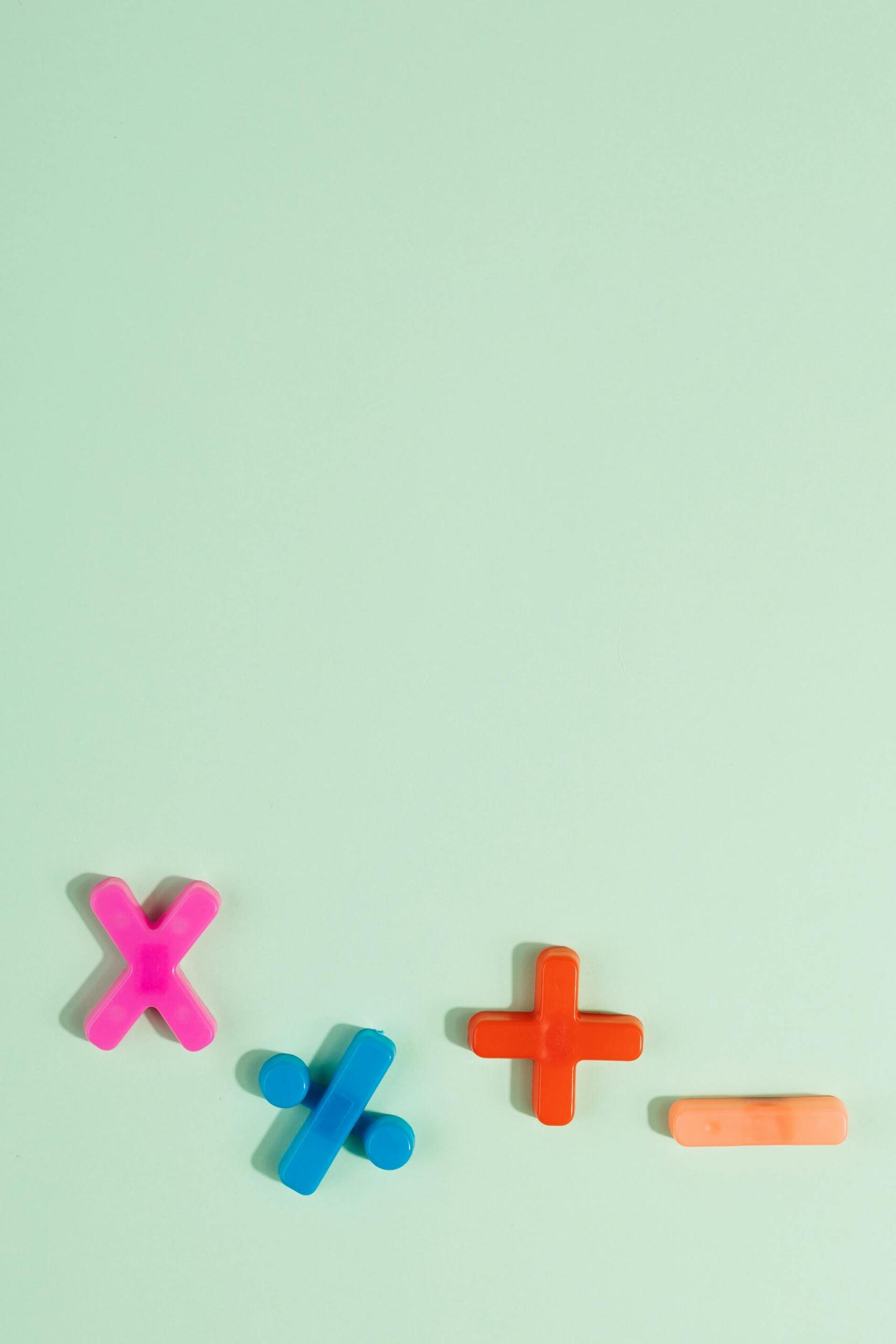 figuras de calculo matemático num fundo verde