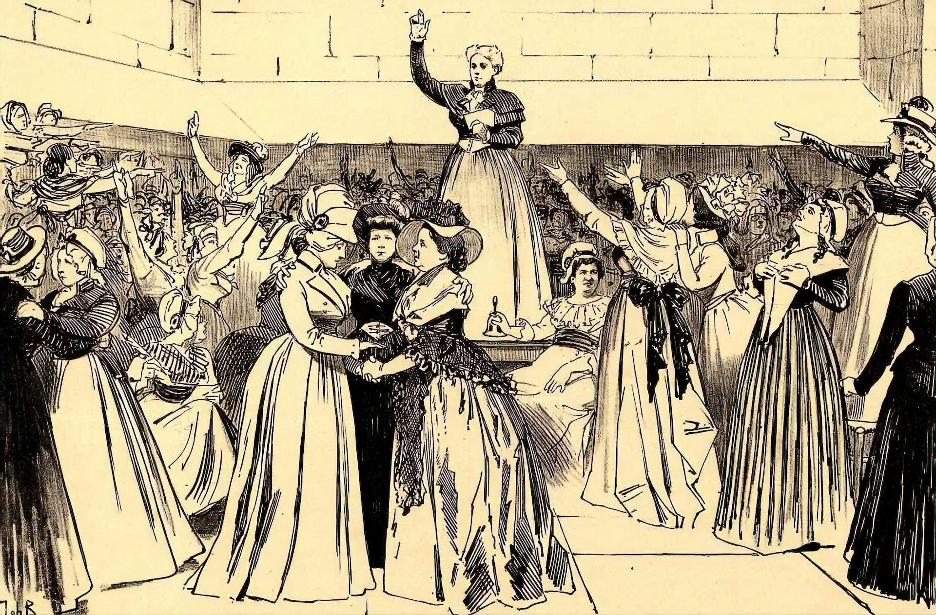 desenho de mulher feministas em protesto
