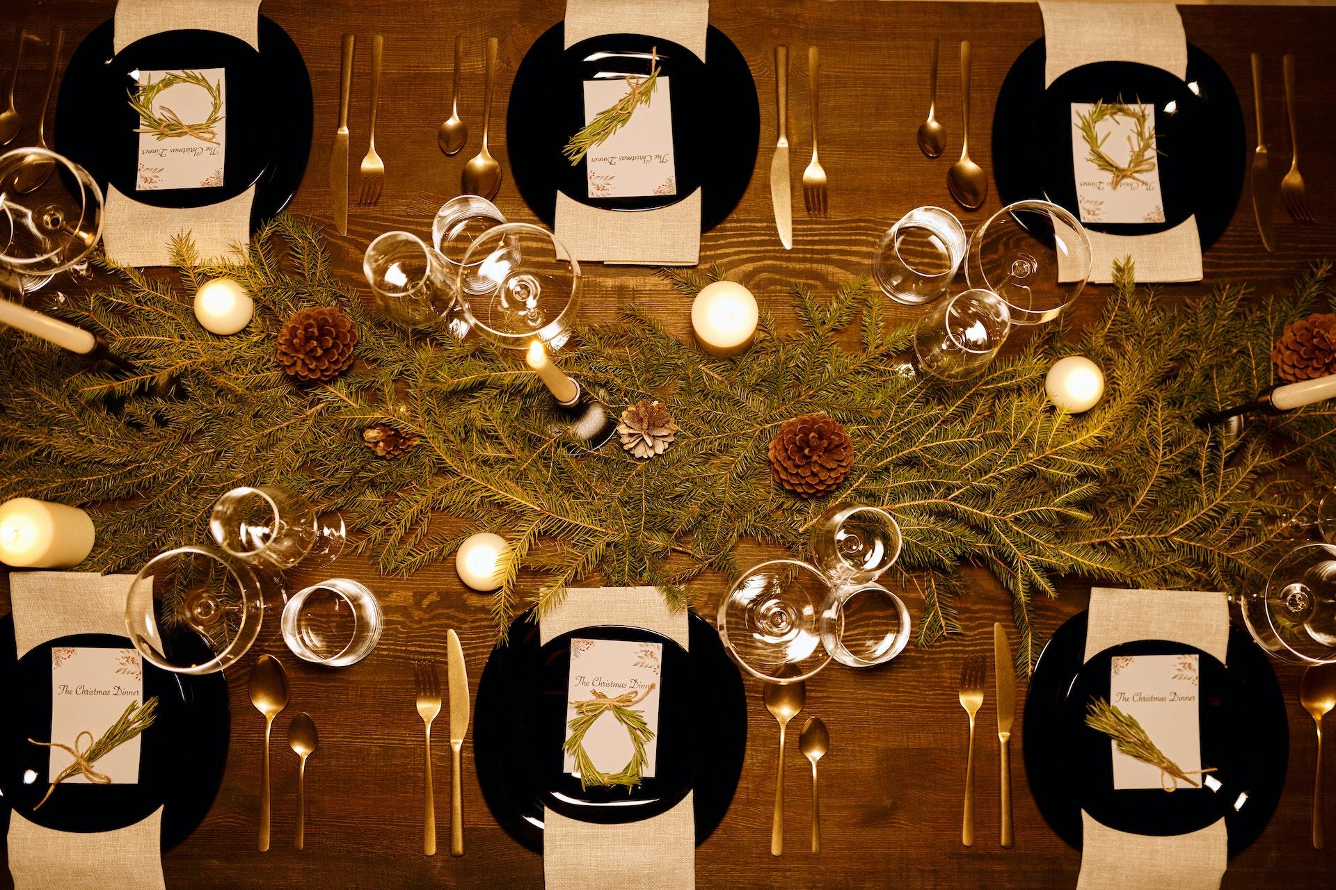 mesa posta para natal