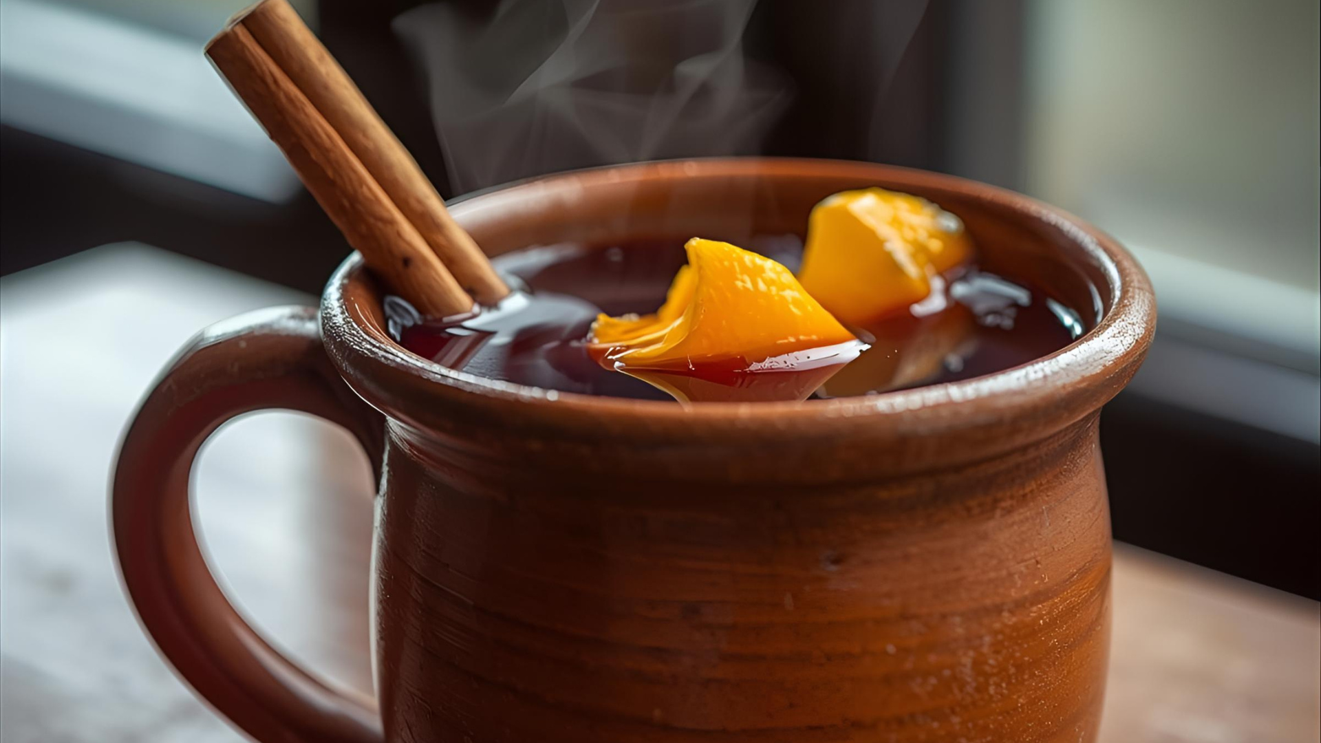 copo de barro vinho quente