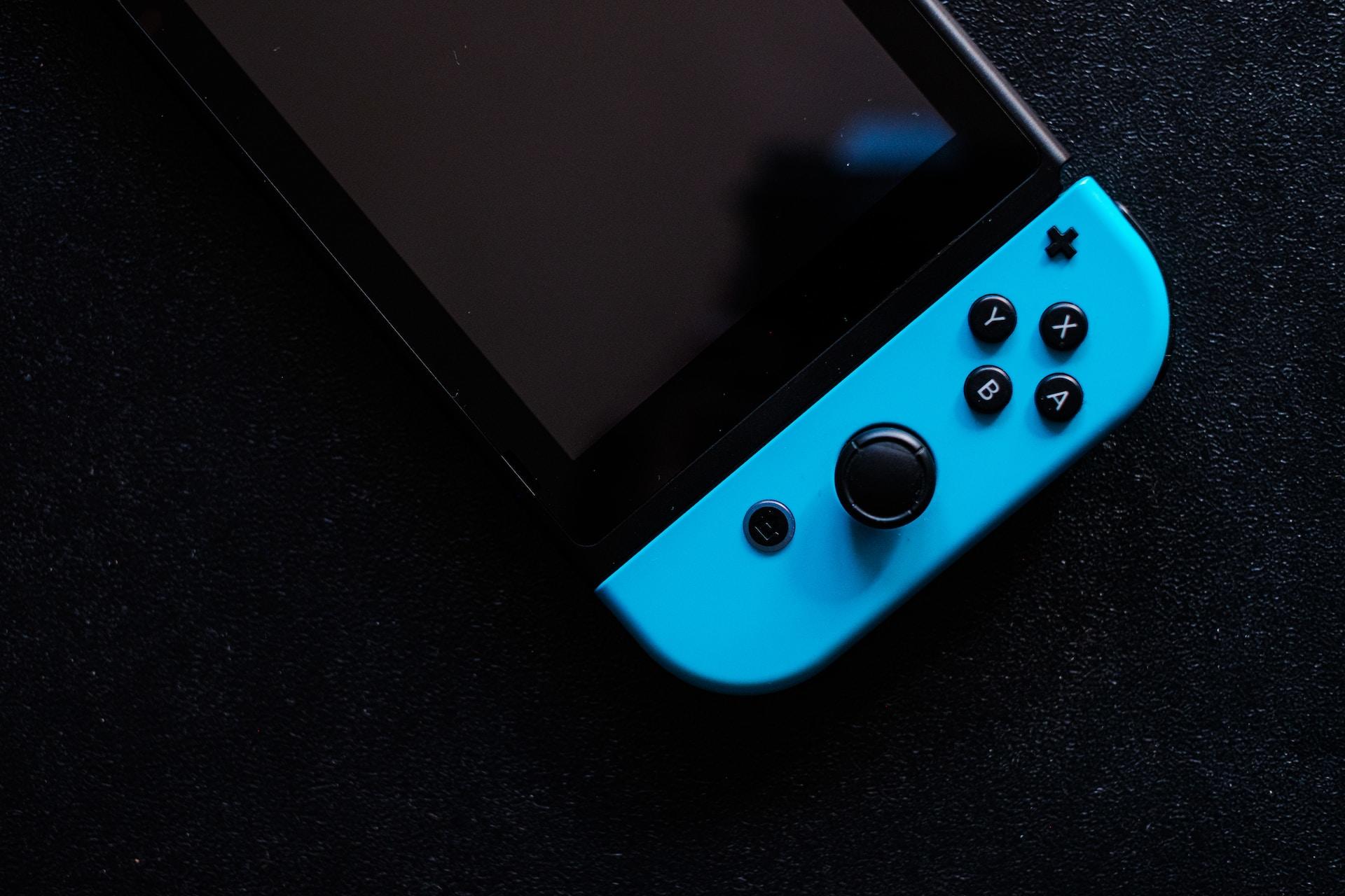 consola switch azul