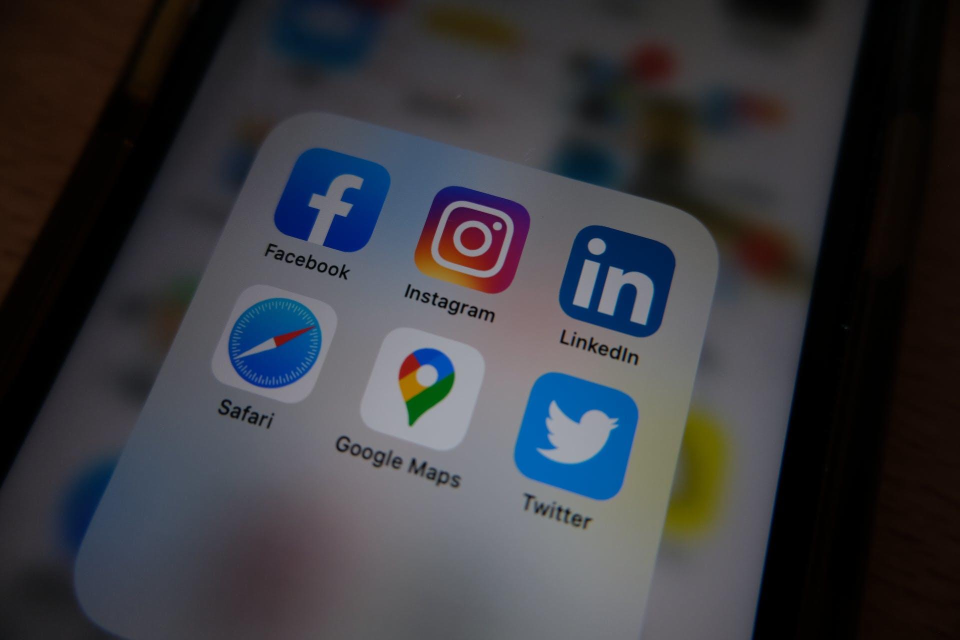 apps em ecra de smartphone