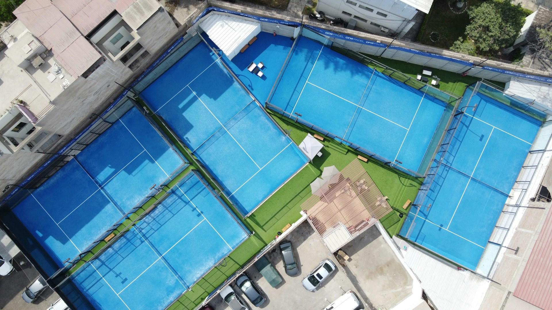 visão area de campos de padel