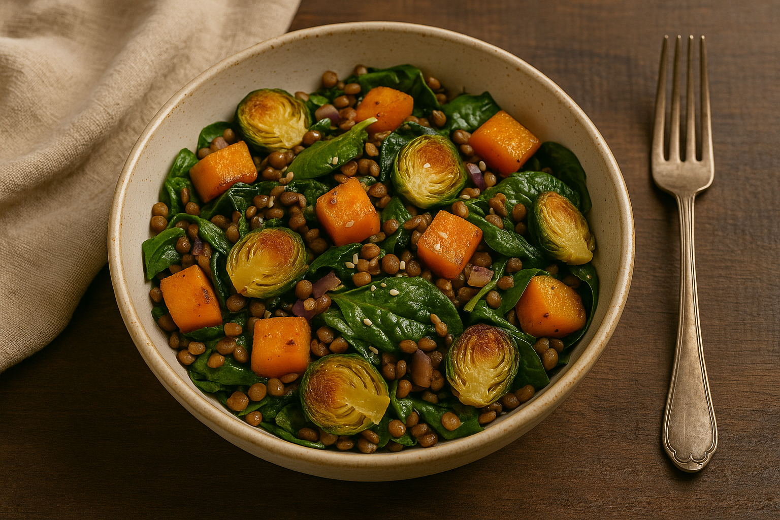 taça com legumes assados
