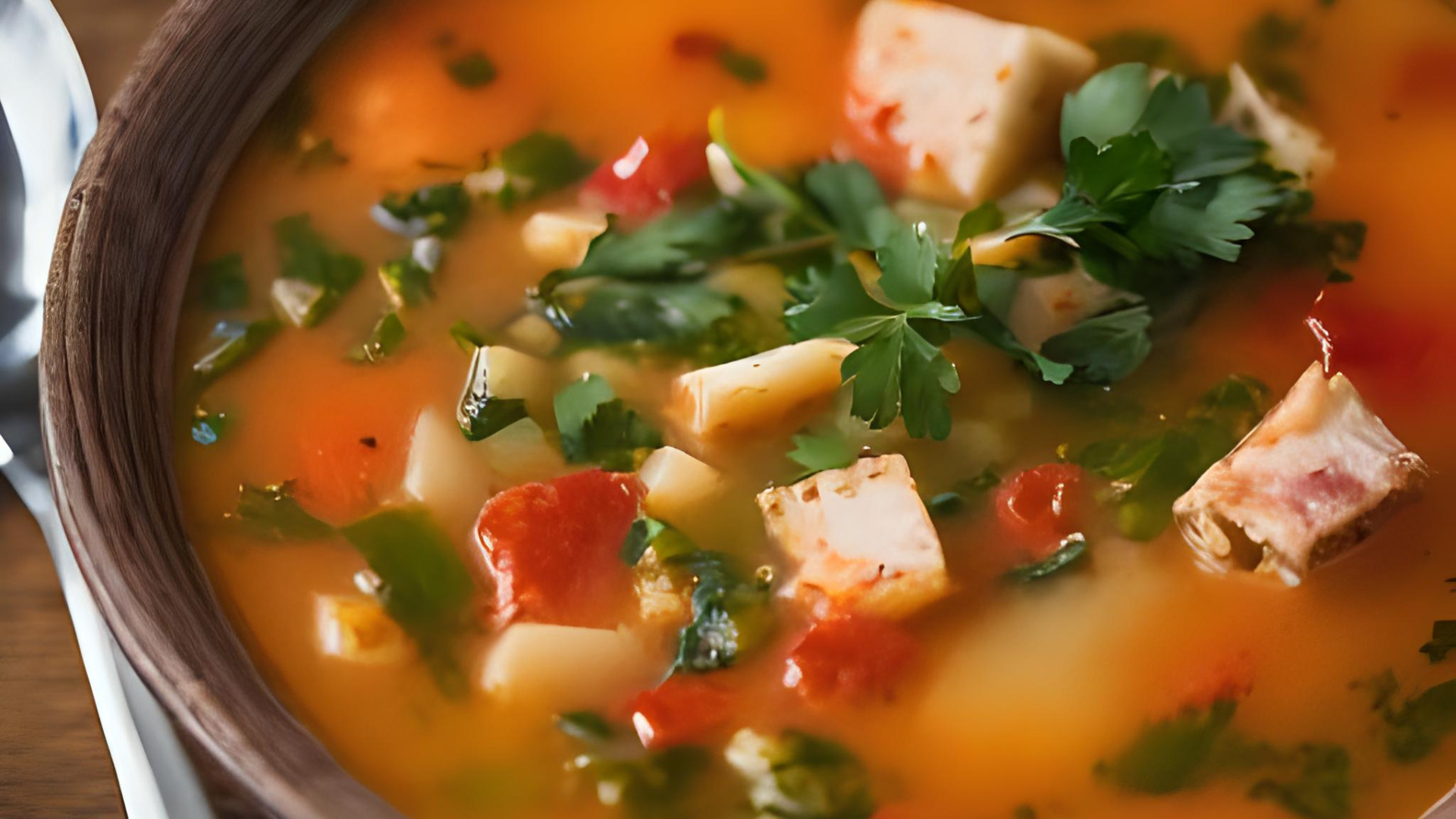 taça de sopa com legumes