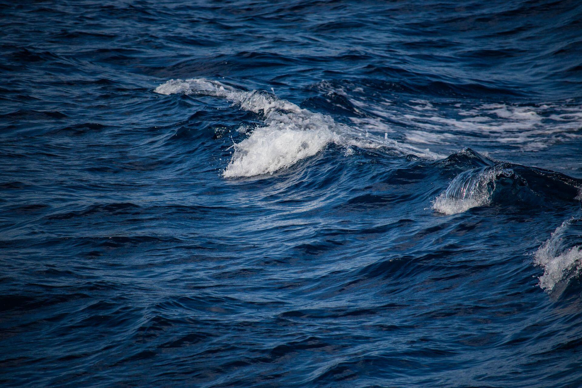 ondas em alto mar