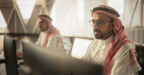 مهندسو حاسوب متخصصون في البرمجة وحفظ البيانات.