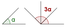 Multiplicación de un número por un ángulo representación gráfica 