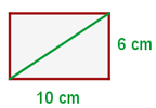 Satz des Pythagoras: Finde die Diagonale des Rechtecks