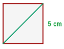 Satz des Pythagoras: Finde die Diagonale des Quadrats