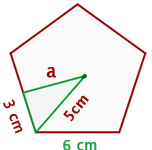 Satz des Pythagoras: Finde den Flächeninhalt eines regelmäßigen Fünfecks