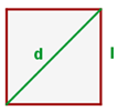 Diagobale eines Quadrats mit dem Satz des Pythagoras berechnen