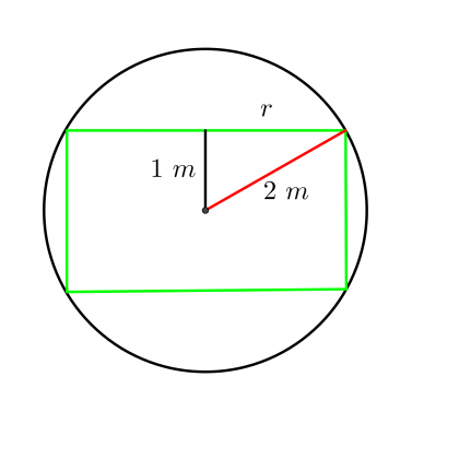 Radius eines Zylinders mit dem Satz des Pythagoras berechnen