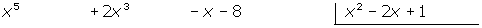 Beispiel für die Division von Polynomen