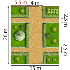 Quadrate bilden den Garten