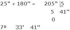 Division von Gradzahlen