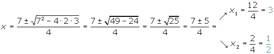 Mit der Mitternachtsformel quadratische Gleichungen lösen