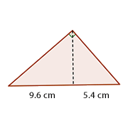 Grafik eines Dreiecks für das Problem mit dem Satz des Pythagoras